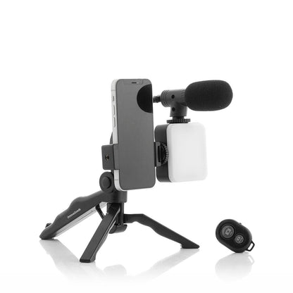 Kit Vlogging com Luz, Microfone e Mando Plodni InnovaGoods 6 Peças