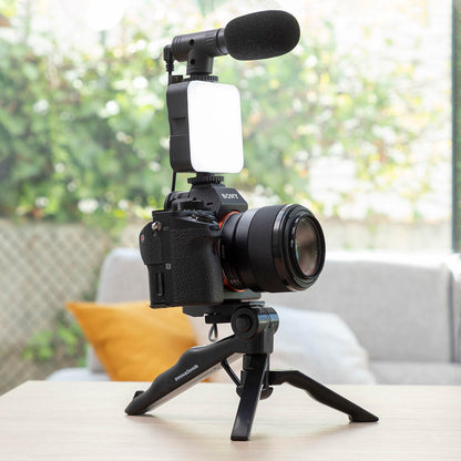 Kit Vlogging com Luz, Microfone e Mando Plodni InnovaGoods 6 Peças