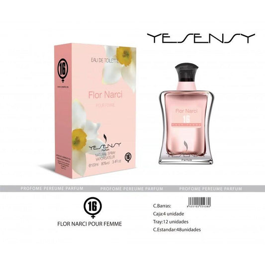 Perfume Eau de Toilette Flor Narci Yesensy – Fragancia Floral-Amaderada 100 ml