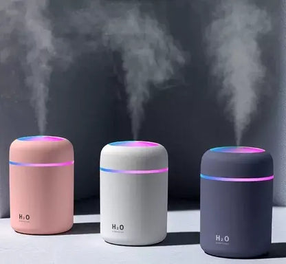 🌸 Umidificador LED Rosa de 300ml – Bienestar y Estilo en un Solo Produto