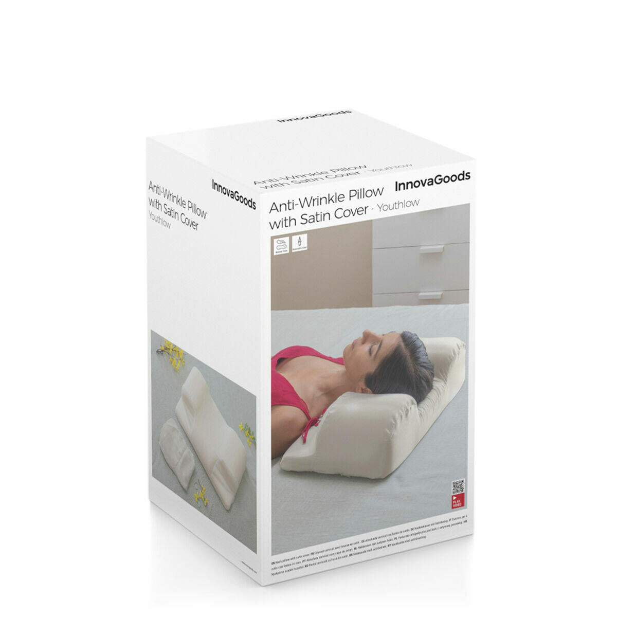 Antiarrugas Cervicais Almohada com Funda de Satén Youthlow InnovaGoods