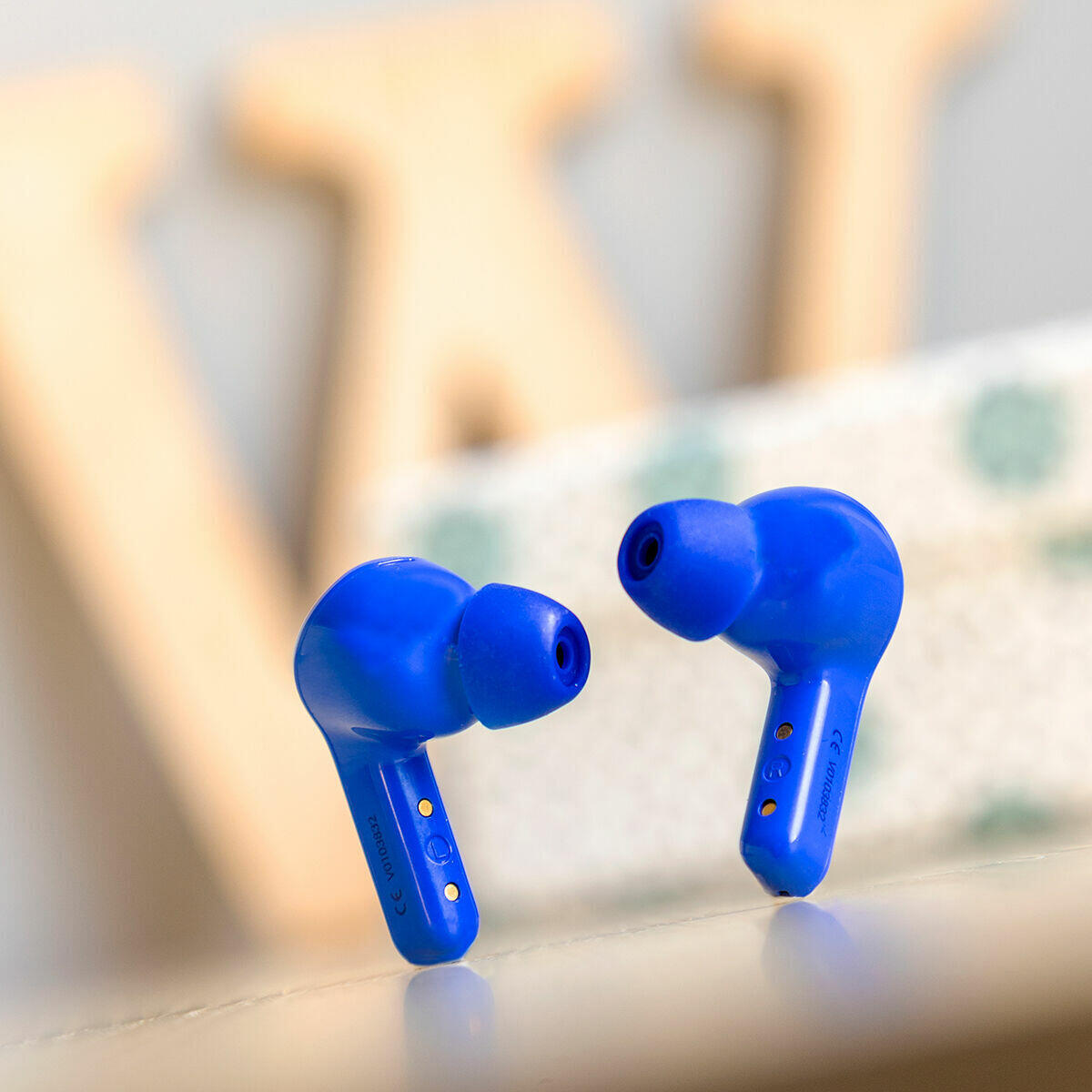 Auriculares Inalámbricos com Estuche de Carga Azul