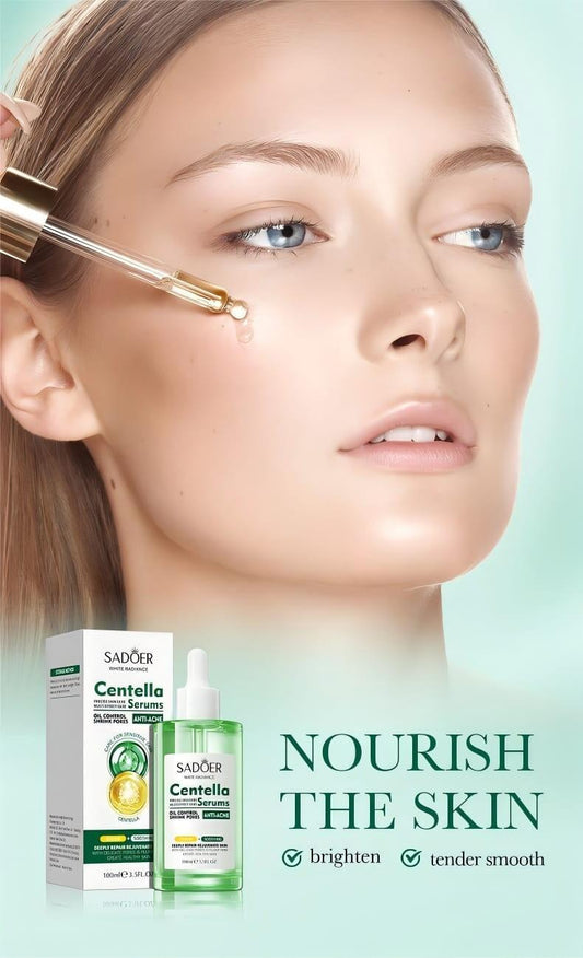 Solução Facial Multiefeitos com Centella Asiática 100ml SADOER – Calma, Regenera e Hidrata a Pele Sensível e Estresada