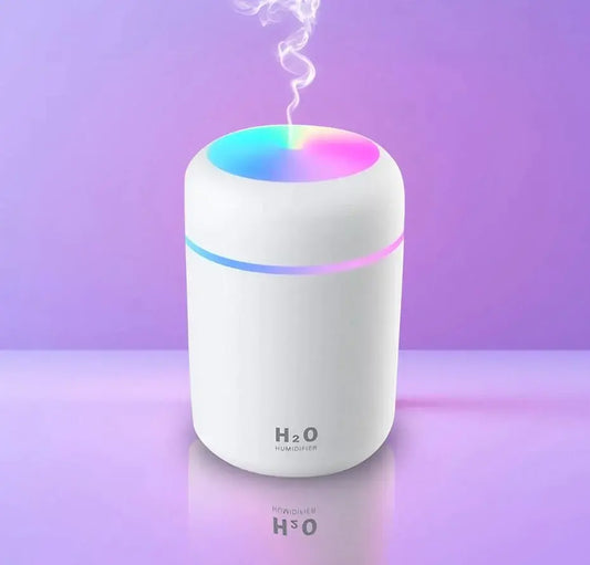 🌸 Umidificador LED Rosa de 300ml – Bienestar y Estilo en un Solo Produto