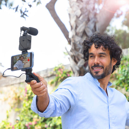 Kit Vlogging com Luz, Microfone e Mando Plodni InnovaGoods 6 Peças