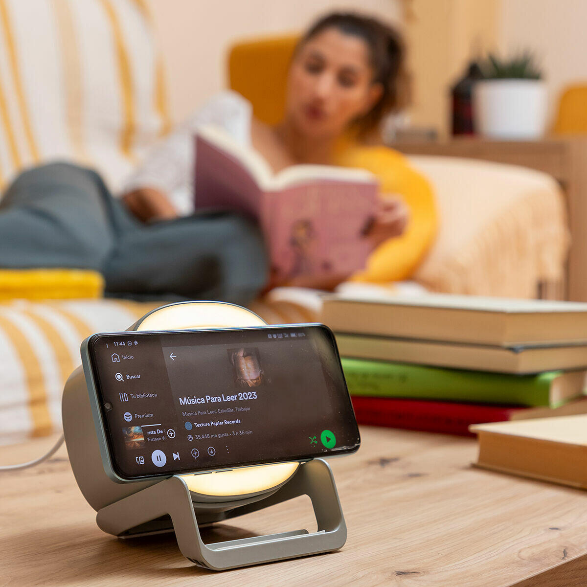 Altavoz Carregador Inalámbrico com LED Souwis InnovaGoods